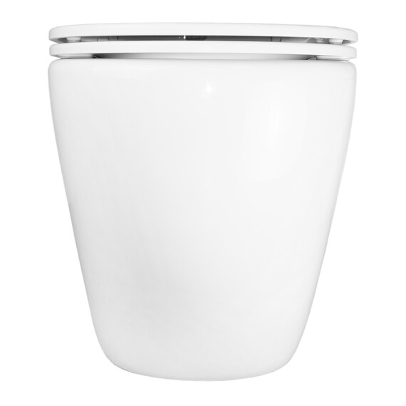 Унитаз приставной безободковый Azario Grado AZ-2141D-UQ1 с тонкой крышкой микролифт (система смыва Торнадо) - фото 3