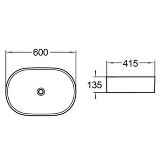 Раковина-чаша Azario 60 см AZ-2143P SP - фото 3
