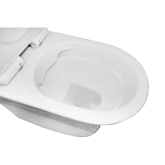 Унитаз-компакт безободковый Azario Frento AZ-2311 с тонкой крышкой микролифт - фото 10