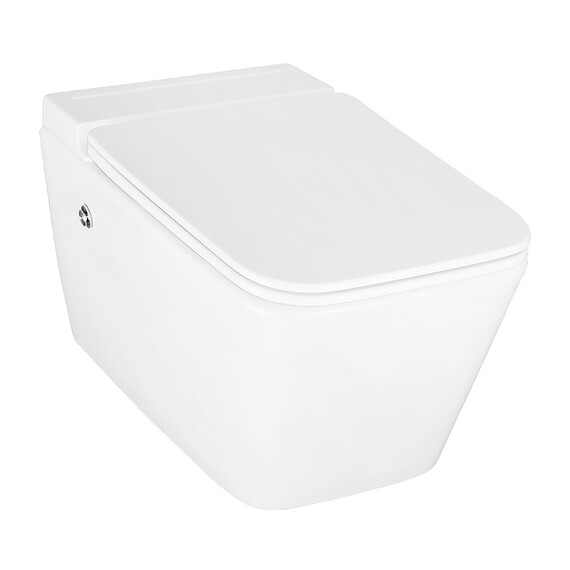 Унитаз подвесной импульсный Azario AZ-101C с тонкой крышкой микролифт (монтажная рама в комплекте) - фото 2