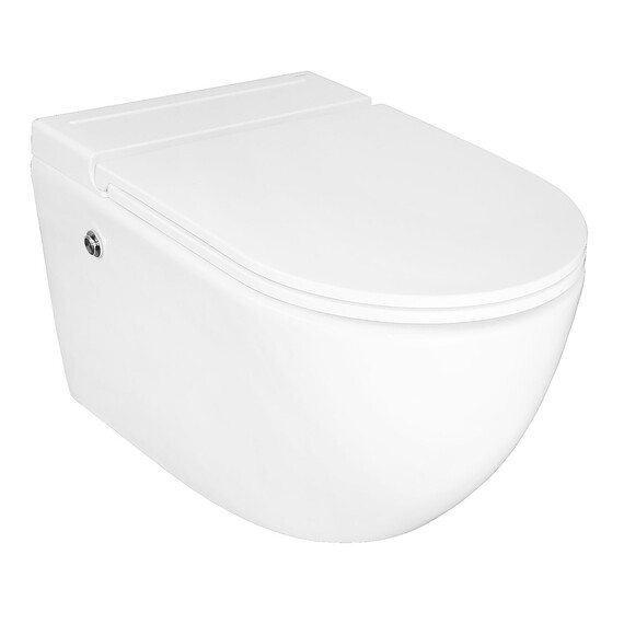 Унитаз подвесной импульсный Azario AZ-102C с тонкой крышкой микролифт (монтажная рама в комплекте) - фото 2