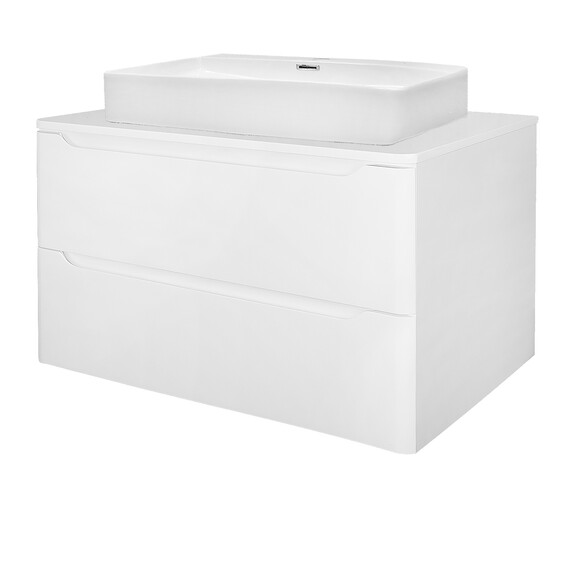 Тумба подвесная со столешницей Azario Lotos 80/2 см CS00084144, белый - фото 2