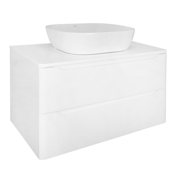 Тумба подвесная со столешницей Azario Lotos 80/2 см CS00084144, белый - фото 5