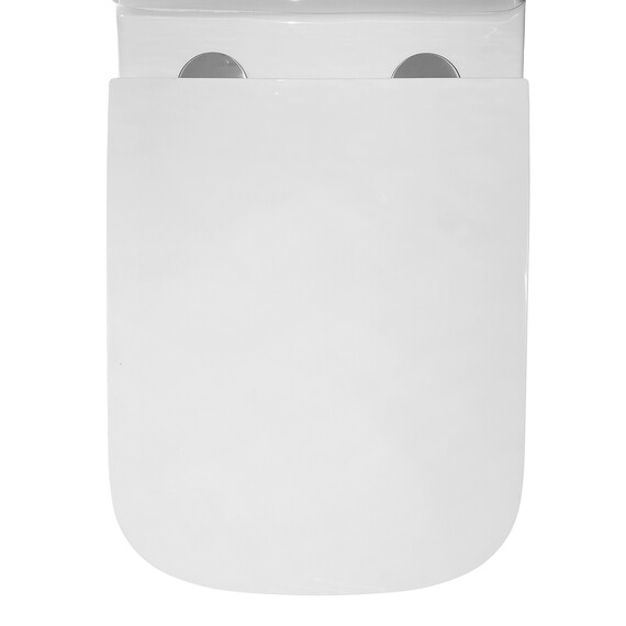 Унитаз-компакт безободковый Azario Quadro AZ-2175 с крышкой микролифт, Цвет производителя: белый - фото 9