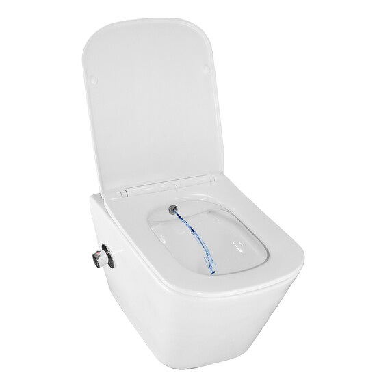 Унитаз подвесной безободковый Azario Hugo AZ-10007 с тонкой крышкой микролифт - фото 2