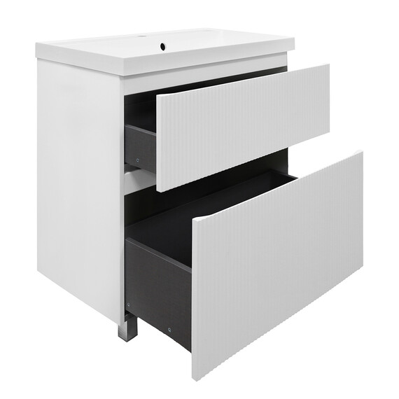 Тумба напольная с раковиной Azario Viola 80/2H 80 см CS00097140, белый матовый - фото 2