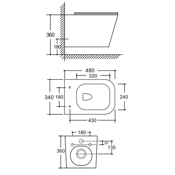 Унитаз подвесной безободковый Azario Armonia AZ-2403 с крышкой микролифт (Система смыва торнадо) - фото 14
