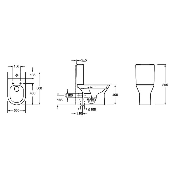 Унитаз-компакт безободковый Azario Dante AZ-93589 с крышкой микролифт - фото 17