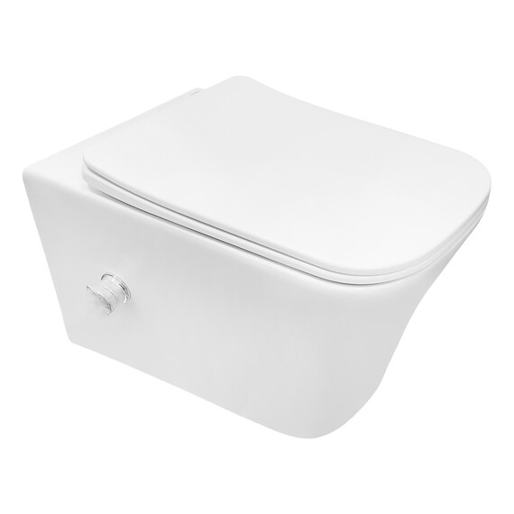 Унитаз подвесной безободковый Azario Nove AZ-9321B с тонкой крышкой микролифт - фото 2