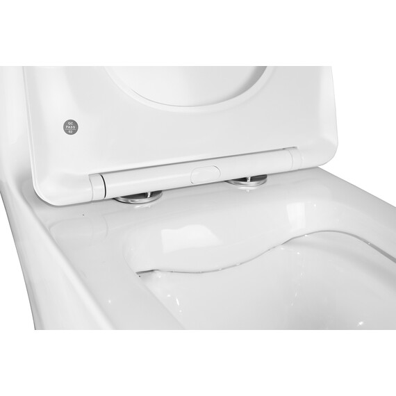 Унитаз-моноблок безободковый Azario Stoun AZ-1109 с тонкой крышкой микролифт - фото 7