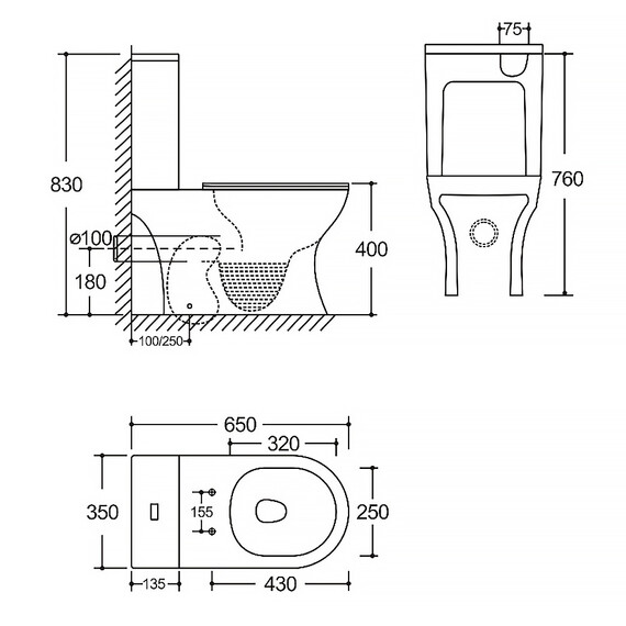 Унитаз-компакт безободковый Azario Tesoro AZ-8501 с крышкой микролифт (система смыва Торнадо) - фото 16