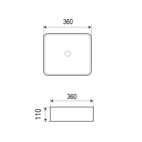 Раковина-чаша Azario 36 см AZ-2179-S - фото 4