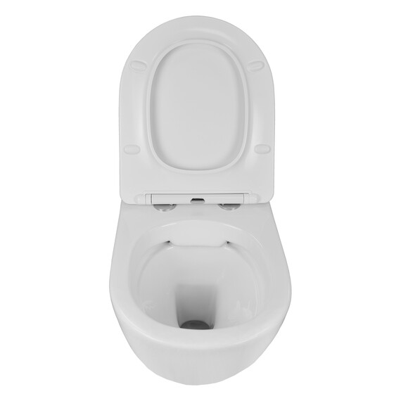 Унитаз подвесной безободковый Azario Grado AZ-0046 с тонкой крышкой микролифт - фото 4