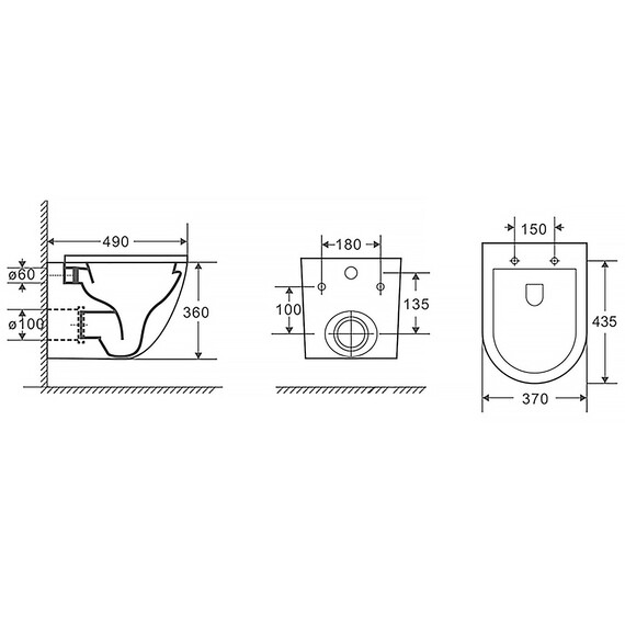 Унитаз подвесной безободковый Azario Grado AZ-0046 с тонкой крышкой микролифт - фото 13