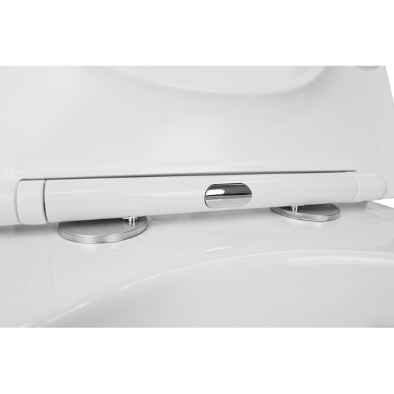 Унитаз подвесной безободковый Azario Grado AZ-0046 с тонкой крышкой микролифт - фото 6