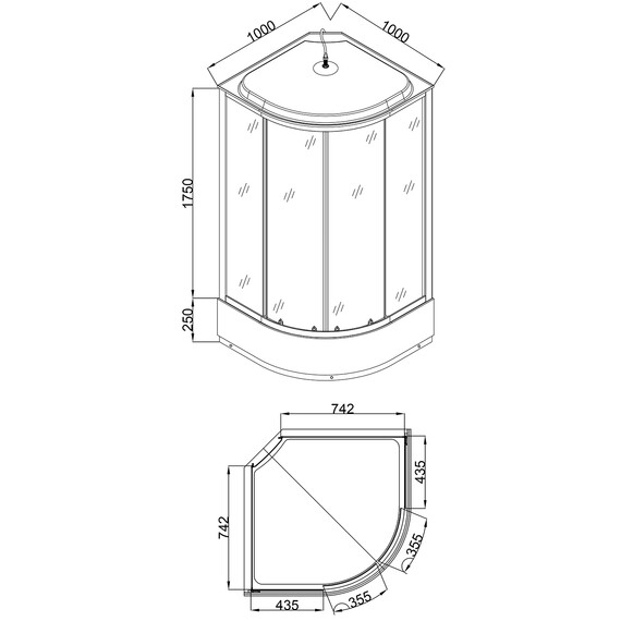Душевая кабина Loranto 100х100 см CS-1000-25ТМ/М, хром/мозаика - фото 4
