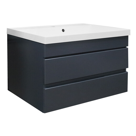 Тумба подвесная с раковиной Azario Эстима 80/2 80 см CS00094589, графит - фото 2