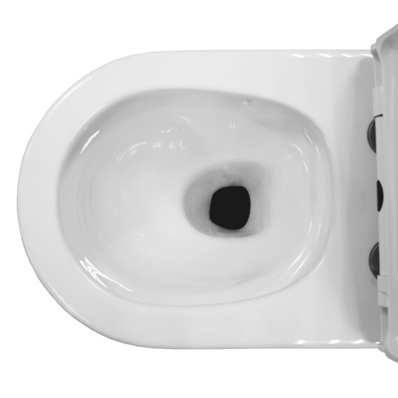 Унитаз-моноблок Azario Velluto AZ-6281 с тонкой крышкой микролифт (Система смыва Торнадо) - фото 8