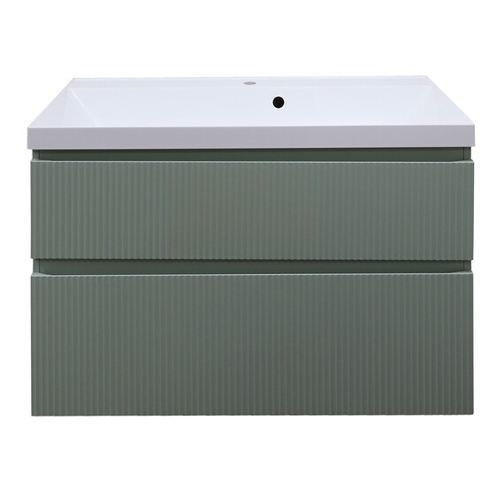 Тумба подвесная с раковиной Azario Viola 100/2H 100 см CS00097148, фисташковый - фото 3