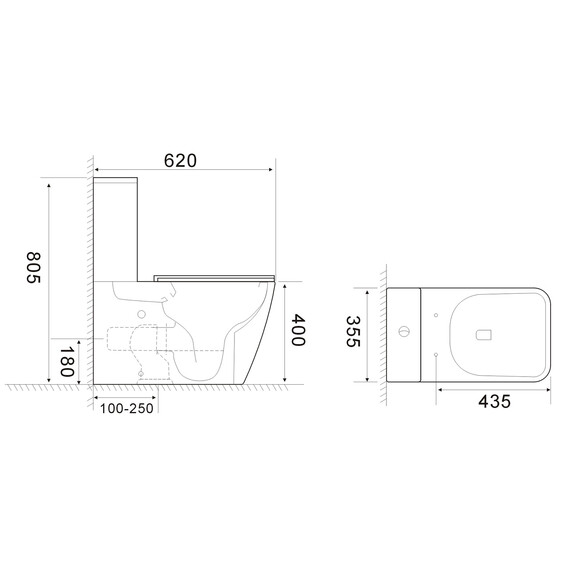 Унитаз-компакт безободковый Azario ESCONDA AZ-1255A с крышкой микролифт (система смыва торнадо) - фото 9