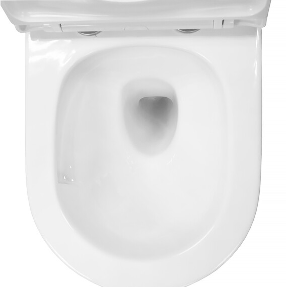 Унитаз подвесной безободковый Azario Nove AZ-9312T с тонкой крышкой микролифт - фото 8