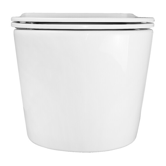 Унитаз подвесной безободковый Azario Ollin AZ-0513R с крышкой микролифт (Система смыва торнадо) - фото 9