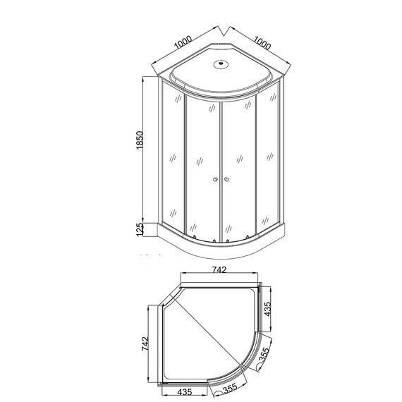 Душевая кабина Loranto 100х100 см CS-1000-13ТМ/М, хром/мозаика - фото 4