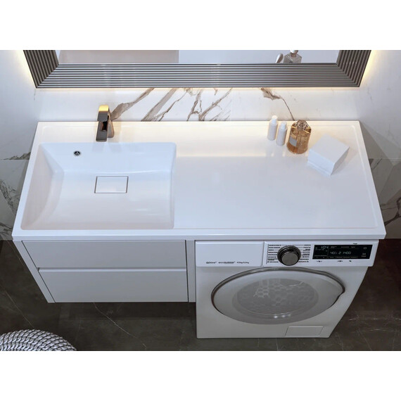 Раковина над стиральной машиной Azario Paola Magenta 120 см L CS00078451 - фото 9