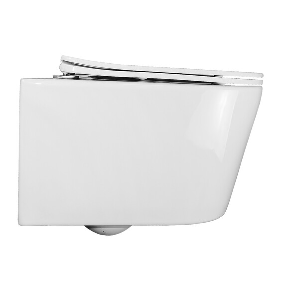 Унитаз подвесной безободковый Azario Ollin AZ-0513R с крышкой микролифт (Система смыва торнадо) - фото 10