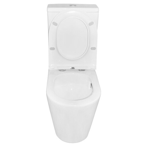 Унитаз-компакт безободковый Azario Vetro AZ-2149-UQ1 с тонкой крышкой микролифт (Система смыва Торнадо) - фото 4