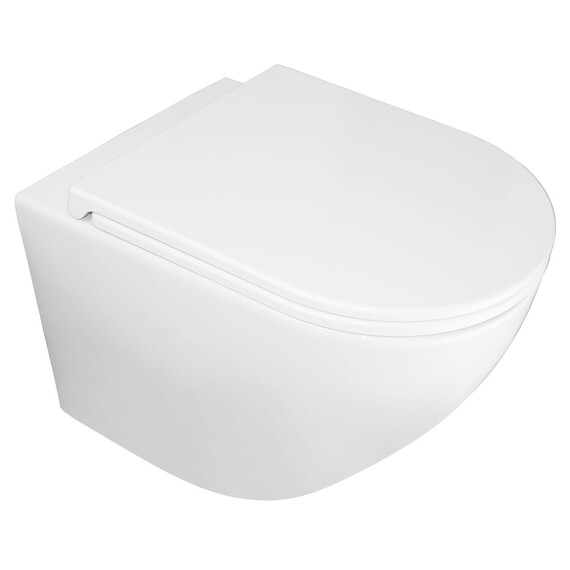 Унитаз подвесной безободковый Azario Pro PRO-0001 UQ3 с тонкой крышкой микролифт (система смыва Торнадо) - фото 3