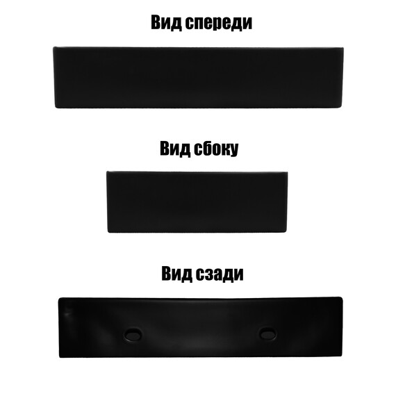 Раковина подвесная Azario 50 см AZ-2173-S-MB, черный матовый - фото 3