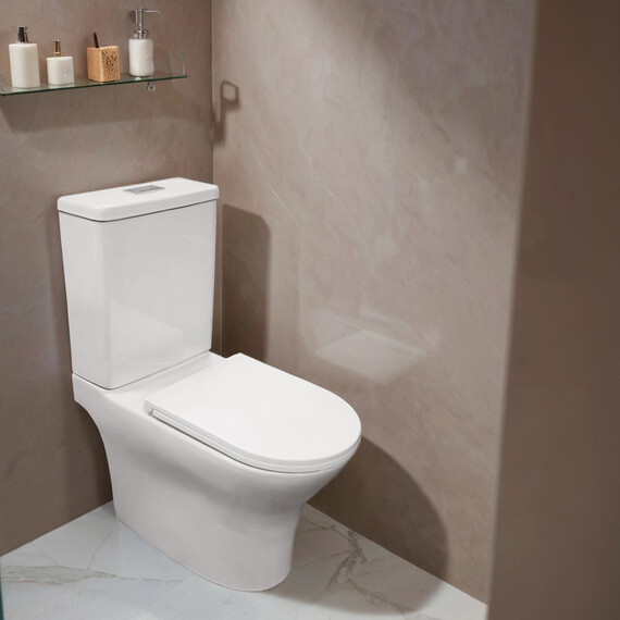 Унитаз-компакт безободковый Azario Tesoro AZ-8501 с крышкой микролифт (система смыва Торнадо) - фото 15