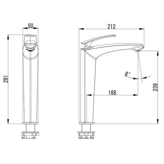 Смеситель для раковины высокий Azario Reuleaux AZ-VMF168U96C - фото 2