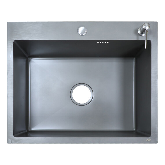 Кухонная мойка Azario Nicole AZG6050N (сифон, дозатор и коландер в комплекте) серый - фото 2