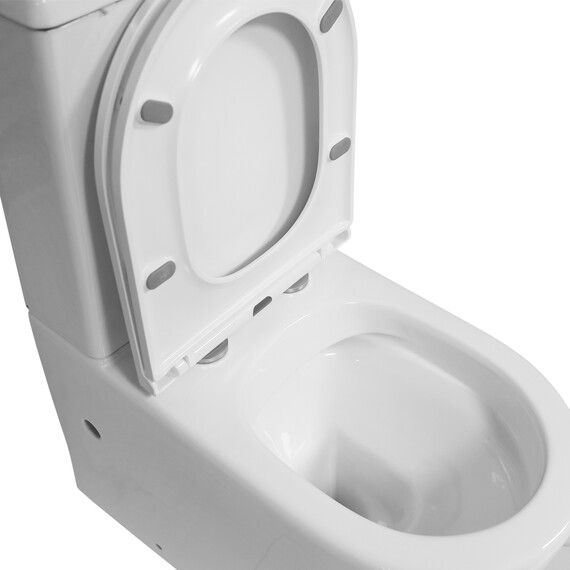 Унитаз-компакт безободковый Azario Blanco AZ-T003B-R с тонкой крышкой микролифт - фото 7