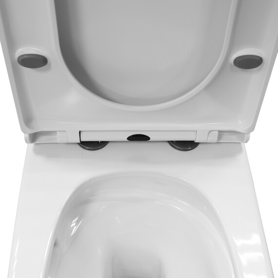 Унитаз-моноблок Azario Velluto AZ-6281 с тонкой крышкой микролифт (Система смыва Торнадо) - фото 7