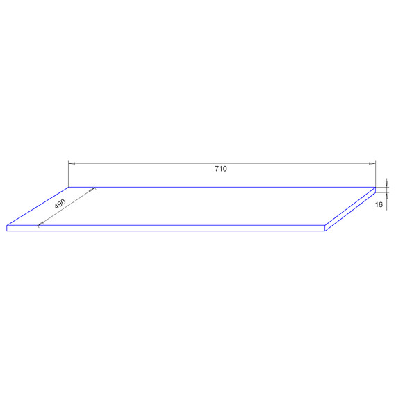 Столешница Azario Мила 70 см CS00091937, белый матовый - фото 3