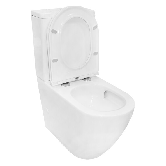 Унитаз-компакт безободковый Azario Grado AZ-2141 UQ1 с крышкой микролифт - фото 3