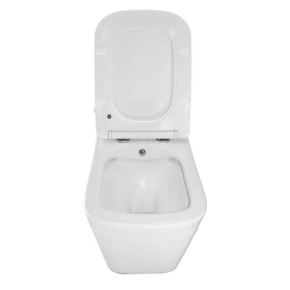 Унитаз подвесной безободковый Azario Hugo AZ-10007 с тонкой крышкой микролифт - фото 4