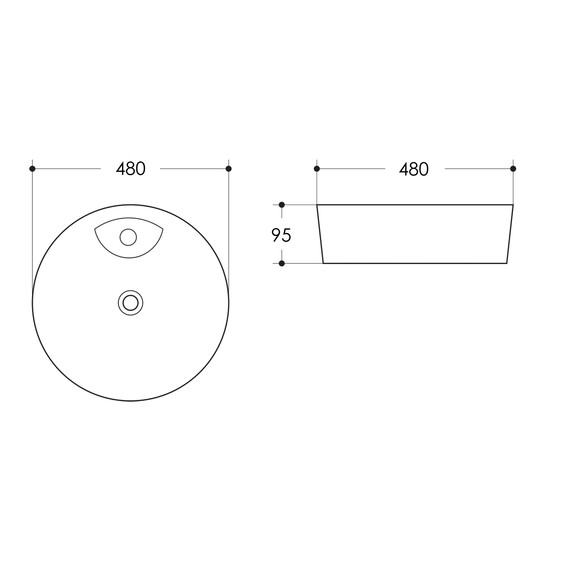 Раковина-чаша Azario 48 см AZ-3202 - фото 4