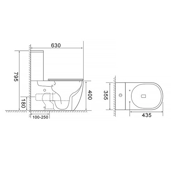 Унитаз-компакт безободковый Azario BONELLE AZ-1229A с крышкой микролифт (система смыва торнадо) - фото 9