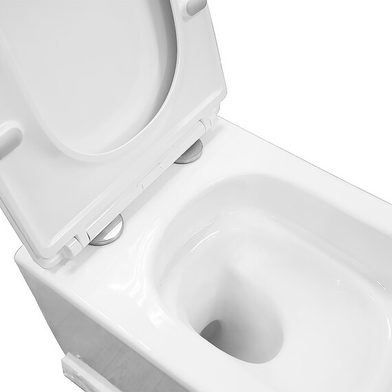 Унитаз подвесной безободковый Azario Armonia AZ-2403 с крышкой микролифт (Система смыва торнадо) - фото 6