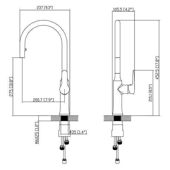 Смеситель для кухни Azario AZ-HU245913 - фото 2