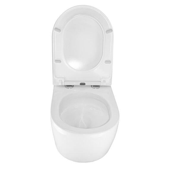 Унитаз подвесной Azario Nemi AZ-1293WH с крышкой микролифт (система смыва Торнадо) - фото 7