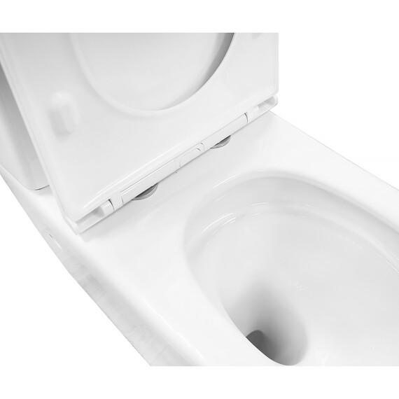 Унитаз-компакт безободковый Azario Verona AZ-8301 с крышкой микролифт (система смыва Торнадо) - фото 5