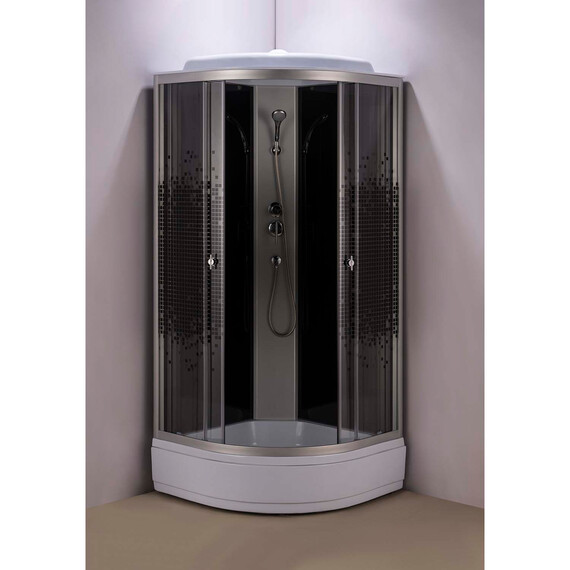 Душевая кабина Loranto 100х100 см CS-1000-25ТМ/М, хром/мозаика - фото 3