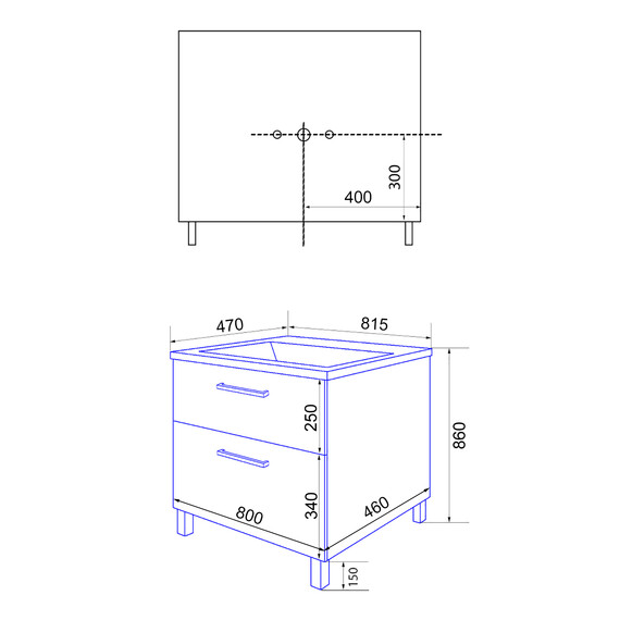 Тумба напольная с раковиной Azario Ника 80H 80 см CS00091370 - фото 8