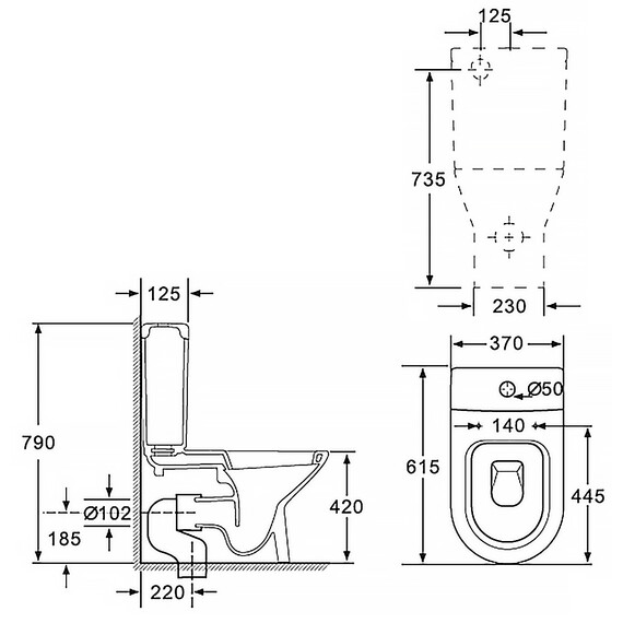 Унитаз-компакт Azario Fretta AZ-1223 с крышкой микролифт - фото 2