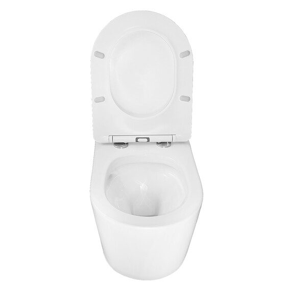 Унитаз подвесной безободковый Azario Ollin AZ-0513R с крышкой микролифт (Система смыва торнадо) - фото 6